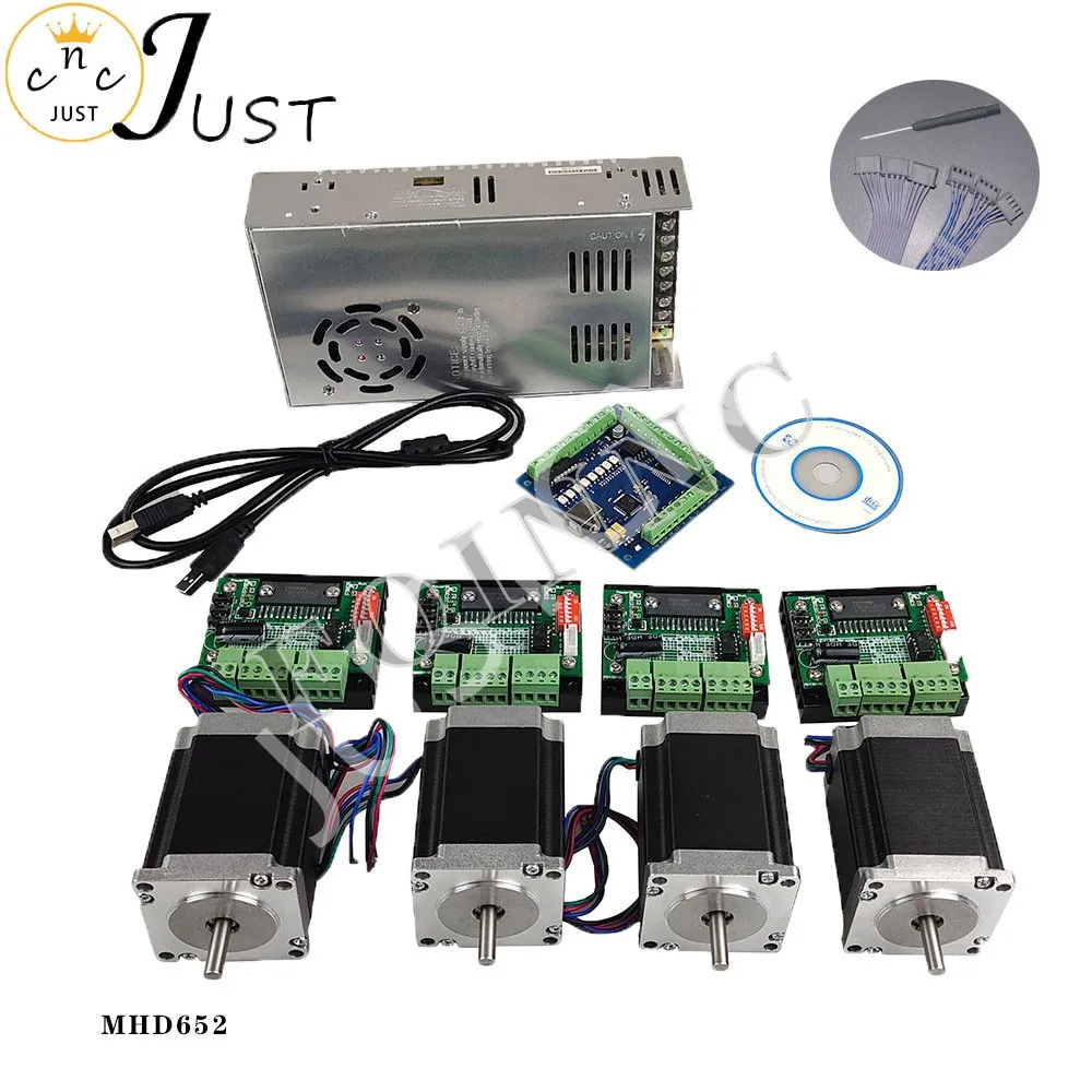 Promotion CNC router kit 4 axis TB6560 stepper motor driver + interface board Nema23 270 Oz-in motors power supply | Строительство и