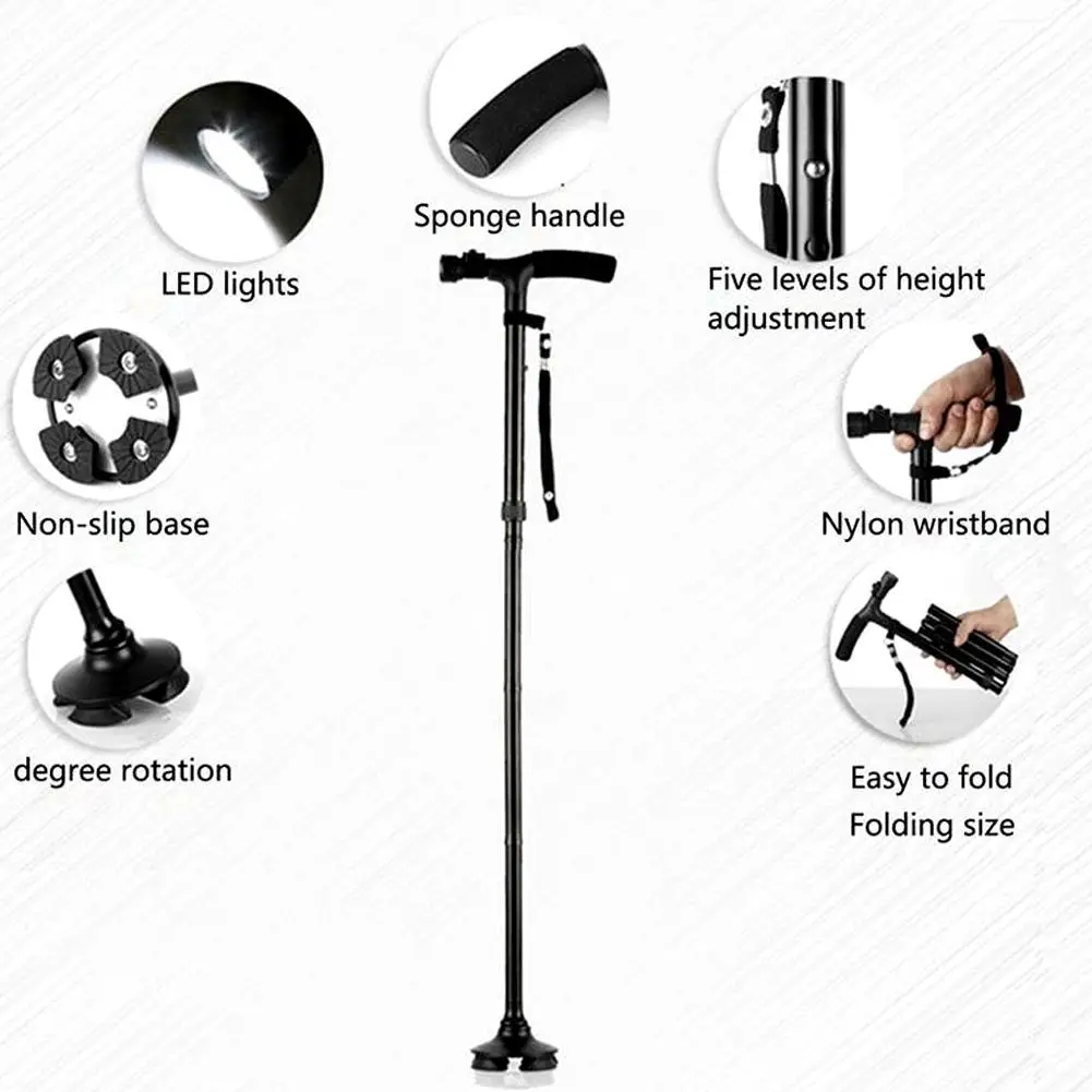 НОВАЯ безопасная палка для пожилых людей телескопическая трость табурет с