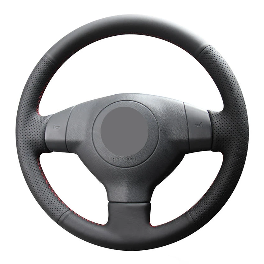 

Hand Sew Black Genuine Leather Car Steering Wheel Cover for Suzuki SX4 Alto Swift Splash Opel Agila Vauxhall Agila 2007-2015