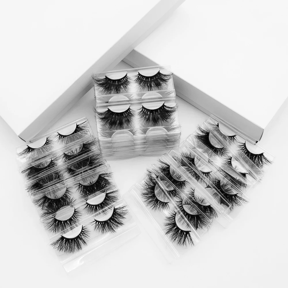 Visofree 30/40 пар/партия 3D норковые ресницы с лотком без коробки ручная работа полная полоса ресницы норковые Накладные ресницы Макияж Ресницы cilios