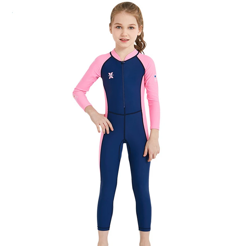 UPF50 + Быстросохнущий Детский Гидрокостюм с длинными рукавами и молнией спереди