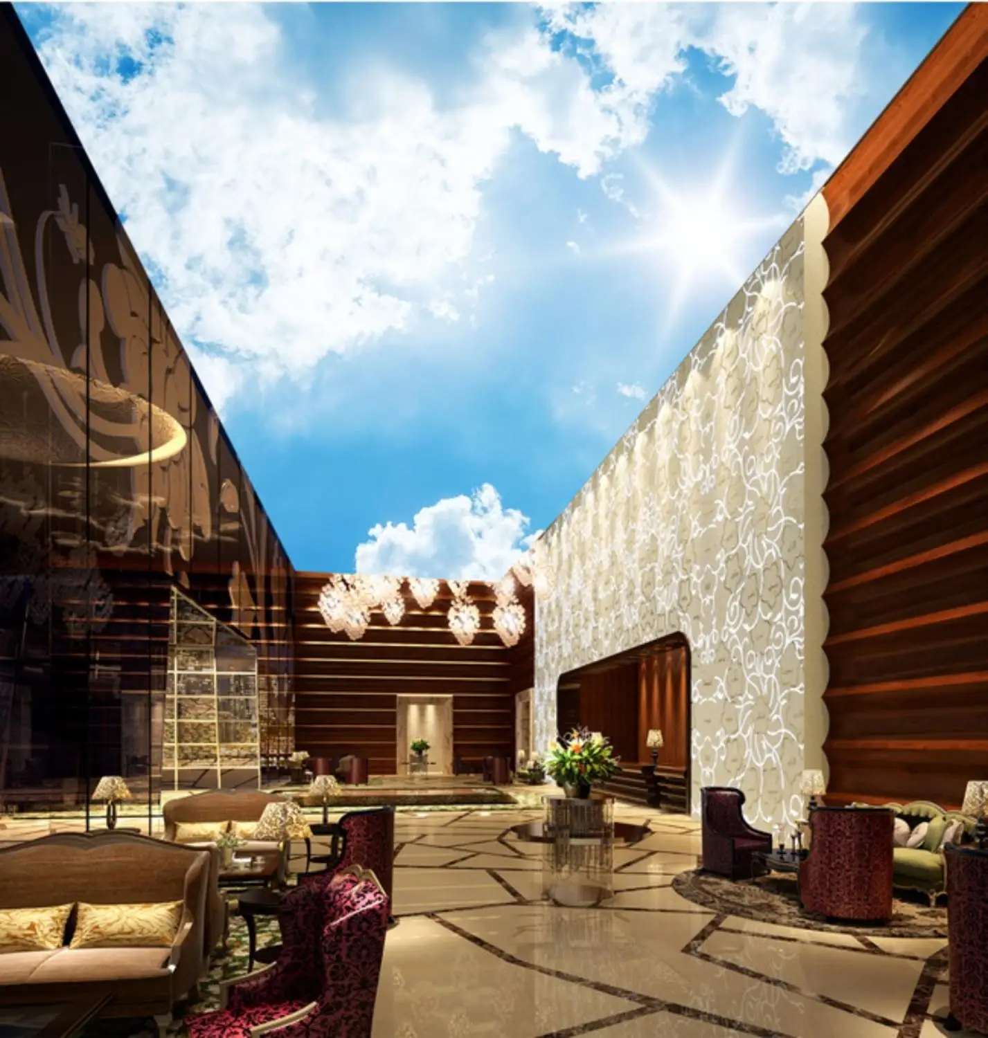 Настенные картины для гостиной потолочные обои 3D Фэнтези ночное небо луна облако