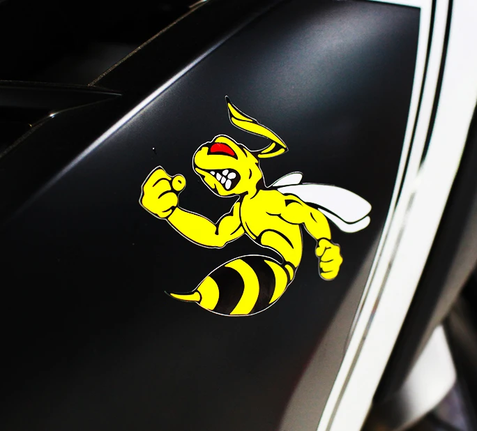Автомобильный Стайлинг виниловая лента мультфильм милый мощный пчелы с принтом