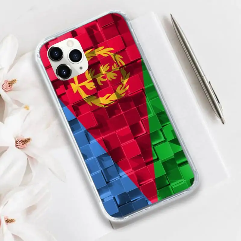 

Eritrea National Flag Phone Case Transparent for iPhone 11 12 mini pro XS MAX 8 7 6 6S Plus X 5S SE 2020 XR