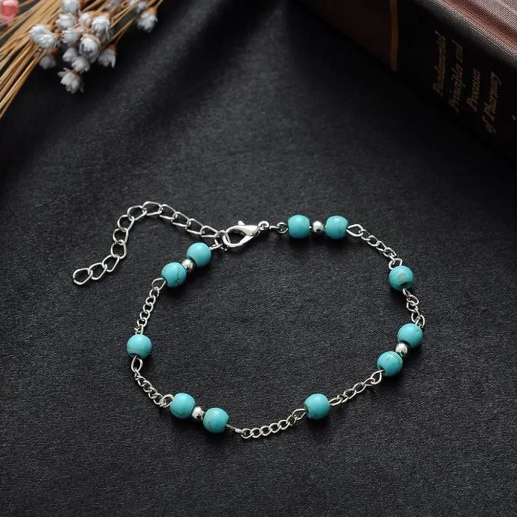 Женские Бусы из природного камня серебряный браслет ручной работы цепочка на