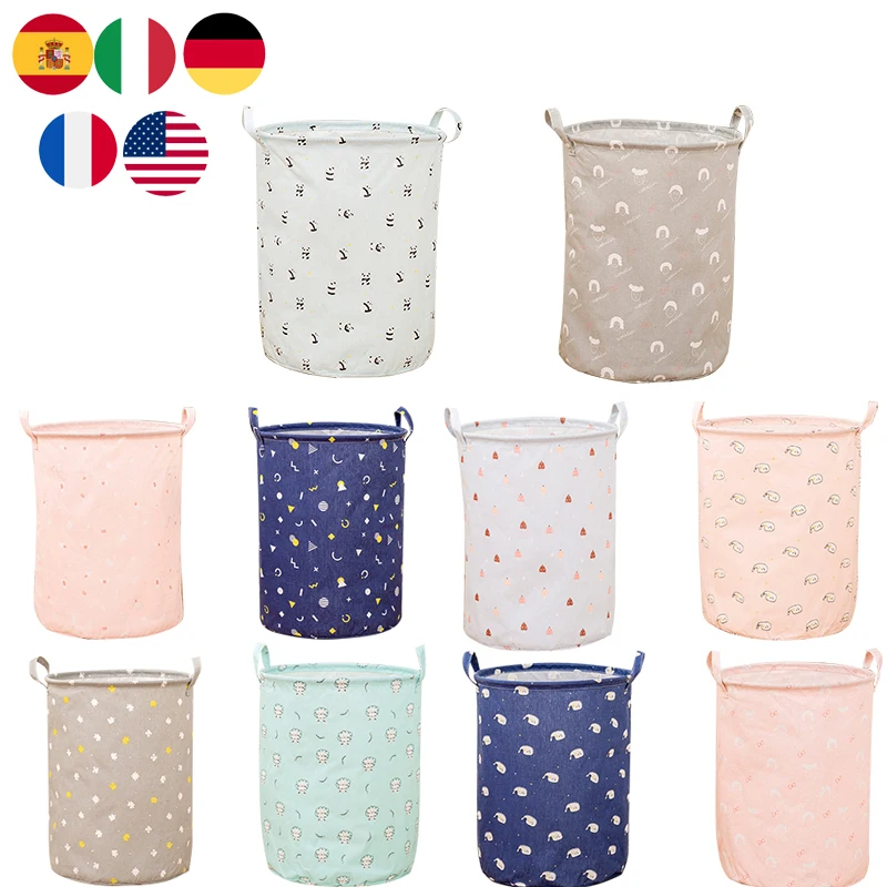 Большая складная корзина для белья с крышкой хранения игрушек сумка одежды