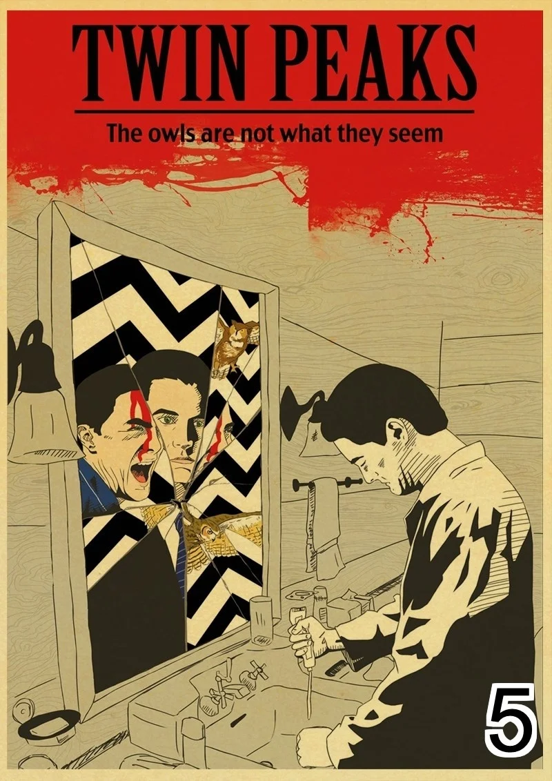 

Vintage Poster Twin Peaks Movie Home Room Bar pittura decorativa Poster in metallo retro poster