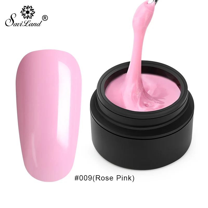 rose pink SAVILAND 15 г поли гель розовый белый Маникюр Быстрое расширение строитель быстро сухой дизайн ногтей длинные натуральные Твердые Желе Гель лак - Цвет: rose pink