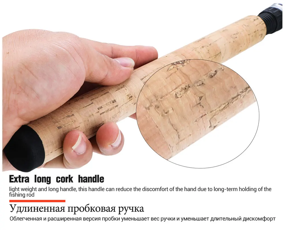 Sougayilang новая удочка для подачи, удлиненный руль, 6 секций, Удочка L M H, мощная Удочка из углеродного волокна для путешествий, рыболовные снасти