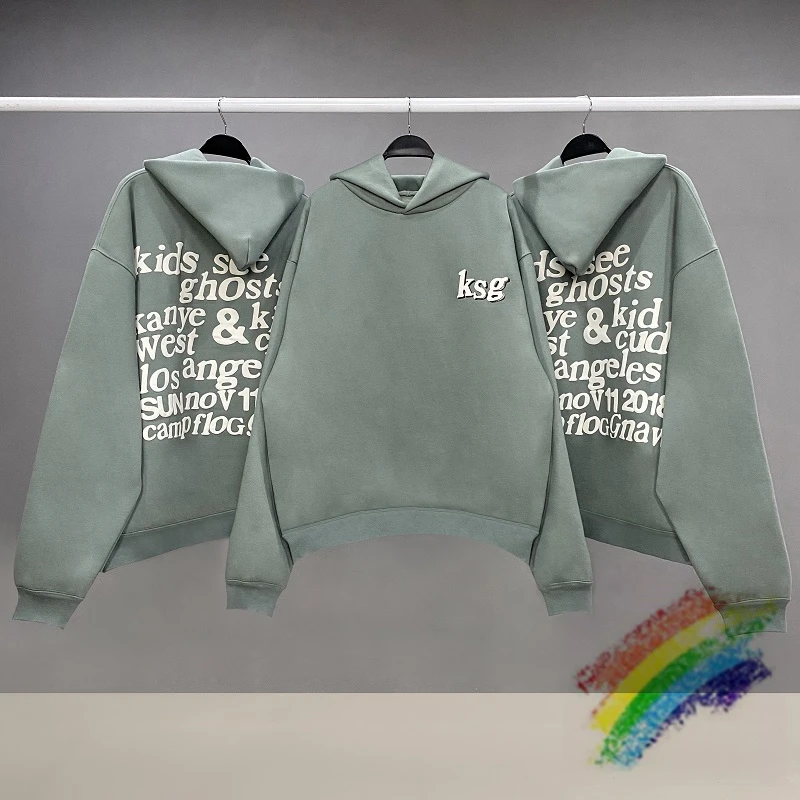 

Толстовки из тяжелой ткани CPFM.XZY KANYE KSG для мужчин и женщин 1:1 высококачественный пуловер Kanye West с принтом из пены толстовки