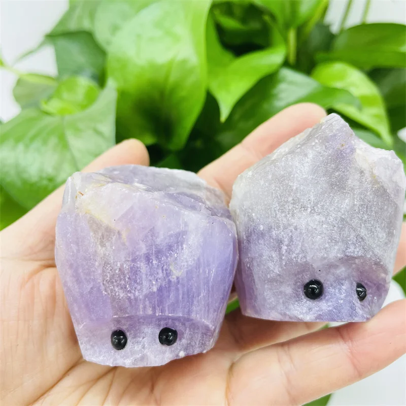 Натуральный шероховатый камень ручная резьба милый эльф лечебный Кристалл