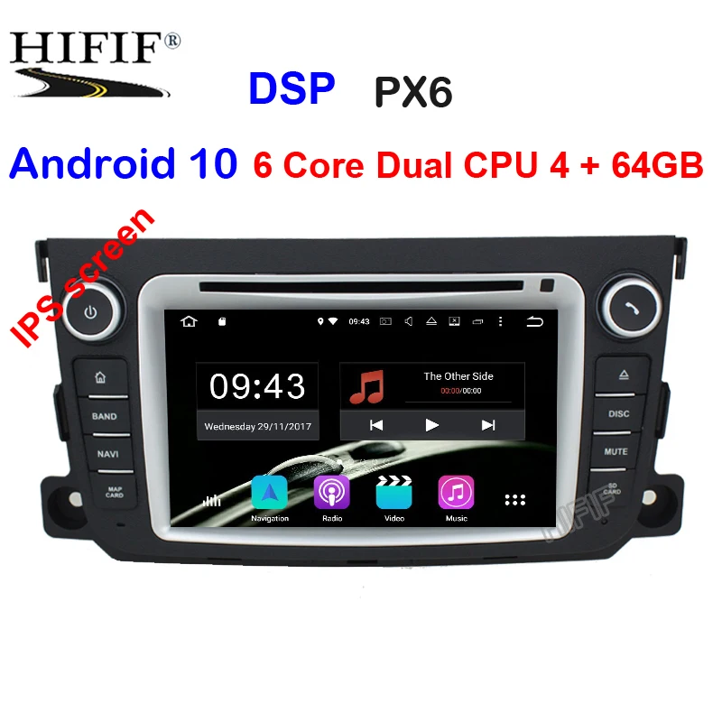 Автомагнитола 2 Din Android 10 для Mercedes Benz Smart Octa Core 4 Гб ОЗУ 64 ПЗУ радио автомобильный DVD