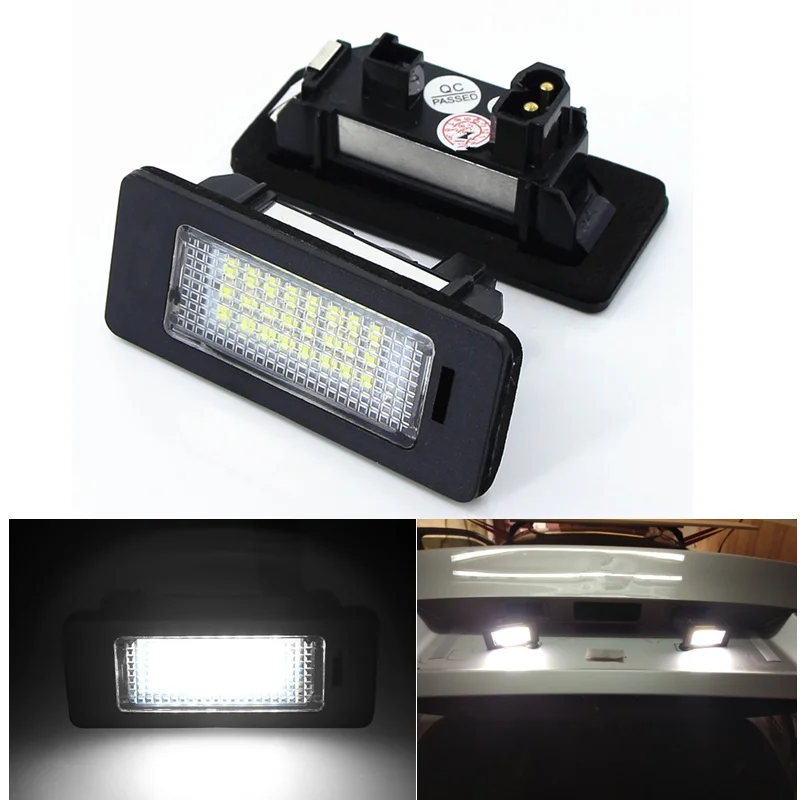 2Pcs Auto LED License Plate Light Led Number lamps Canbus No Error For BMW E82 E88 E39 M5 E70 E71 X5 X6 E60 M5 E90 E92 E93 M3