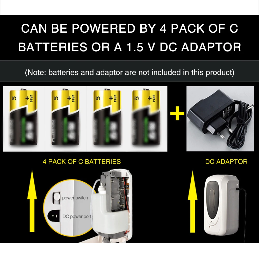 

1000ML Bathroom Touchless Cleaning Liquid Dispenser Machine Wall-mounted Fine Mist Spray Hand Hygiene Automatic Sensor