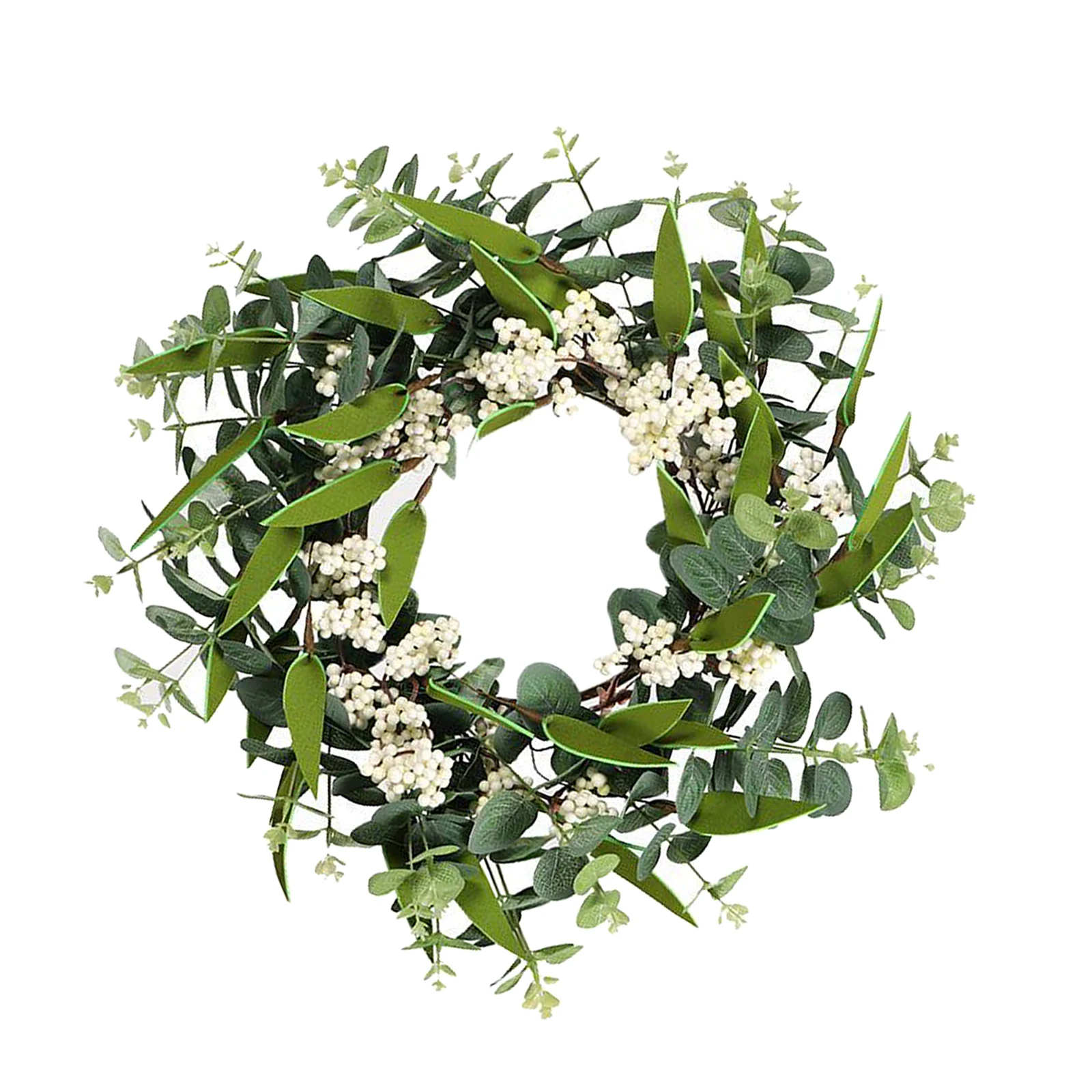 

Artificial Eucalyptus Wreath 18inch Large Green Leaf Wreath for Festival Celebration Front Door Wall Window Party Decoration