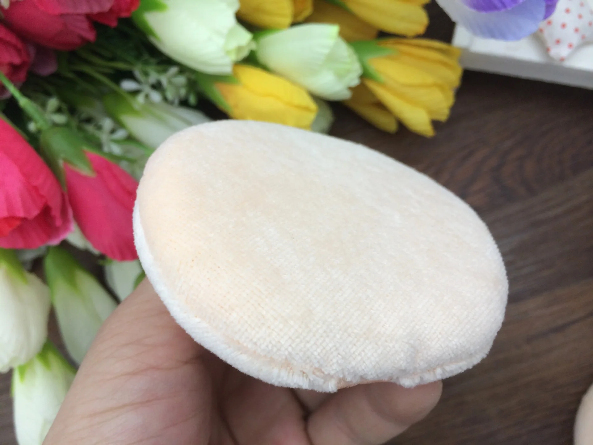 1 шт. большая хлопковая Сухая Пудра пуховка с лентой мягкая губка косметический