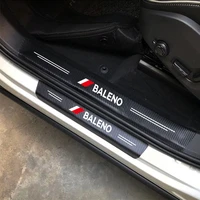 for suzuki baleno car sticke door sill protector threshold guard scuff guard plate guard pedal cover trim styling accessories