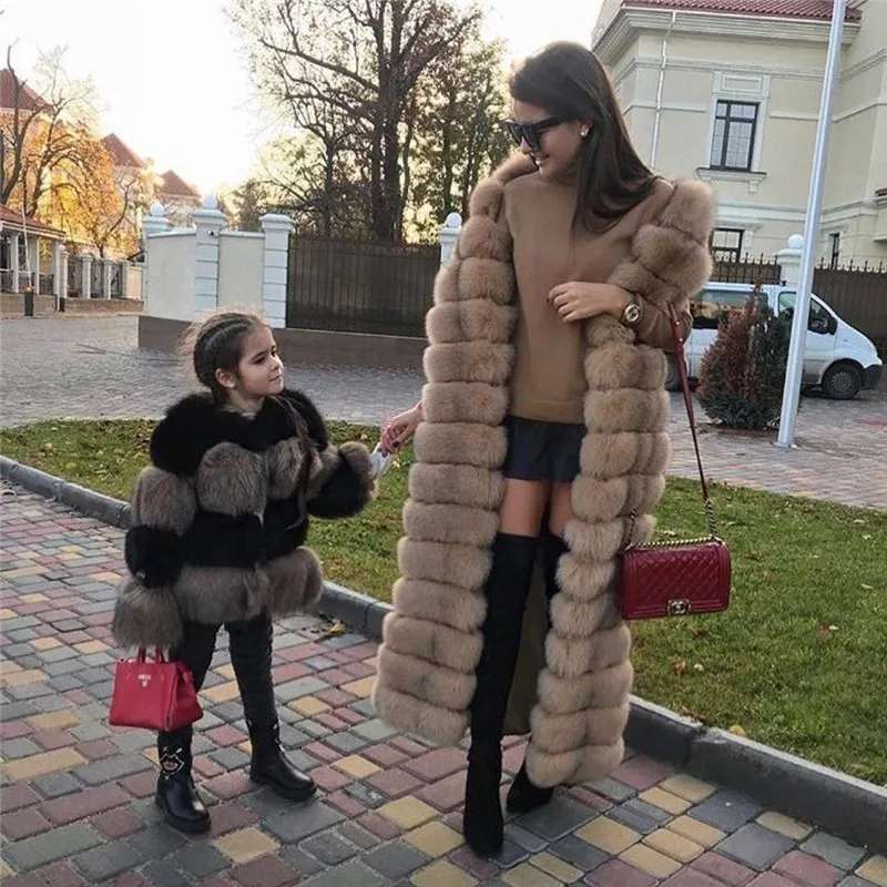 Tatyana Furclub натуральное меховое пальто X-Long женский жилет натуральный Лисий мех куртка высокий уличный натуральный мех куртка s размера плюс толстый теплый