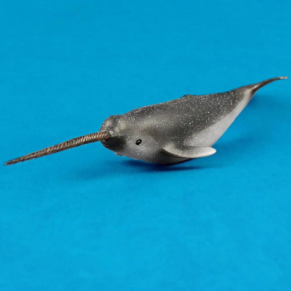 

Simulation Narwhal Whale Ocean Animal Model Figures Education Cognitive Kids Toy Home Decor Tabletop Ornaments Toys Gift