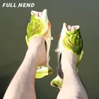 Шлепанцы мужскиеженские с забавными рыбками для моделирования, пляжные мягкие сандалии-слайды из ПВХ для творчества, для отдыха на открытом воздухе, унисекс, летняя обувь для пар