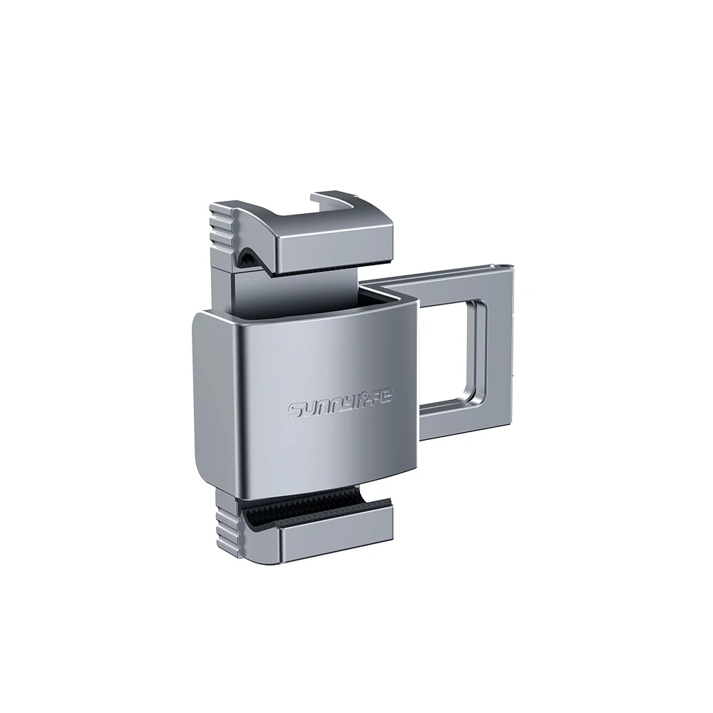 Foldable Metal Smartphone Clamp for DJI Pocket 2/Osmo Standard 1/4in Screw Tripod Bracket Cold Shoe Microphone | Электроника