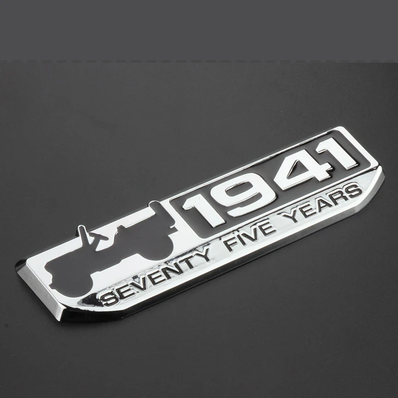 

Car Logo 1941 Aluminum Alloy Commemorative Mark Metal 3D Decoration Sticker For Jeep Wrangler Cherokee Renegade Accessories