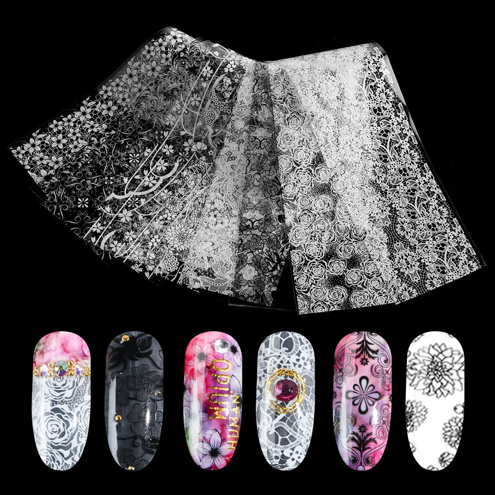 Фольга для ногтей Звездный цветок переводная бумага наклейки летняя фотофольга s