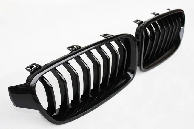 Пара глянцевых матовых передних решеток с углеродной чернотой 3 цветов для BMW серии F30 F31 F35 F80 2012 2013-2017 Гоночные решетки.