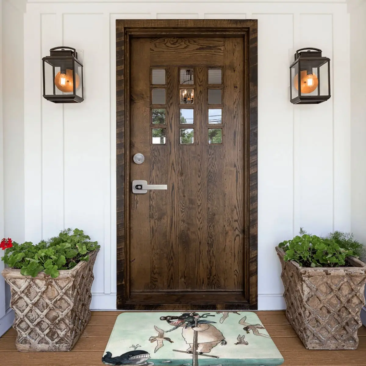 Напольный коврик для кухни козий матрос на мачте и выглядит берегу моря