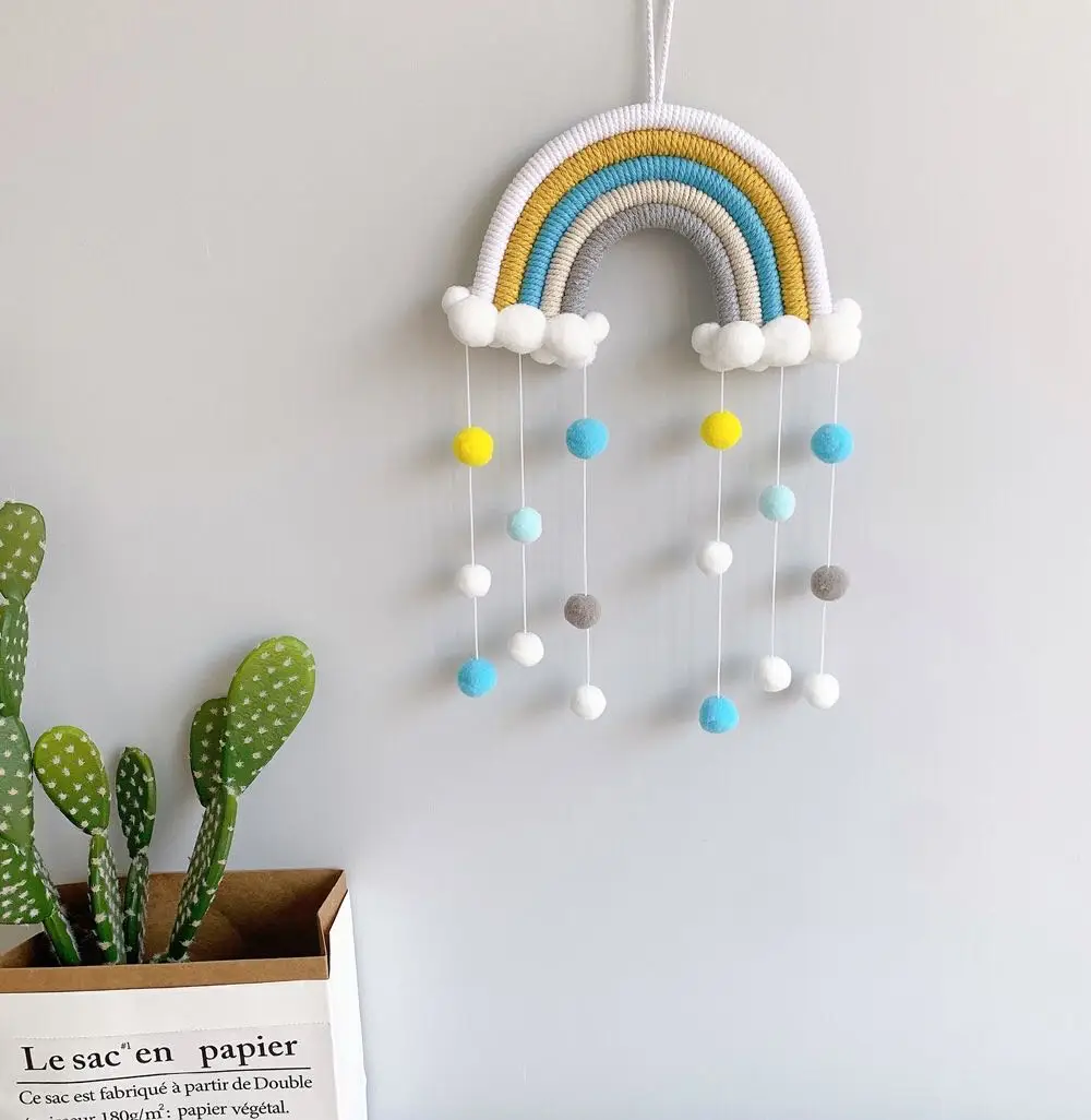 Скандинавский декор для детской комнаты спальни Радужный подвесной Декор