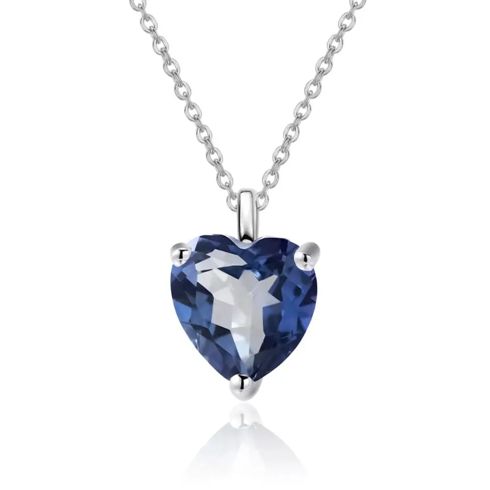 Балет для женщин 1.18Ct натуральный голубой Мистический Кварц Подвеска ювелирное