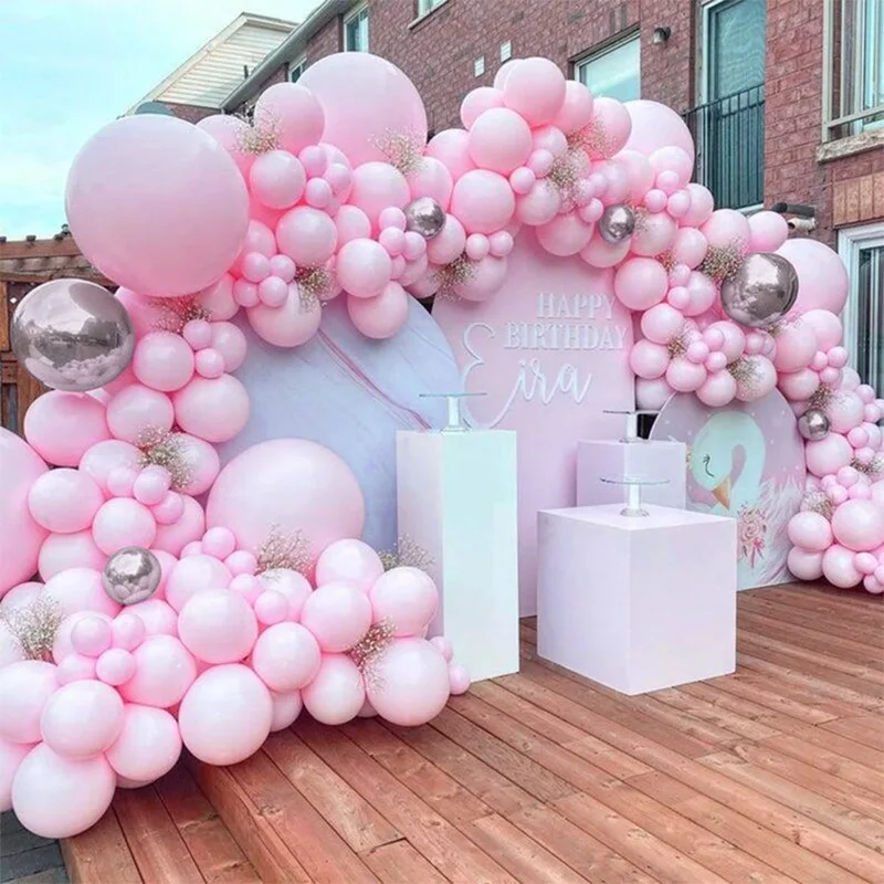 

Воздушные шары, из латекса, розового и золотого цветов