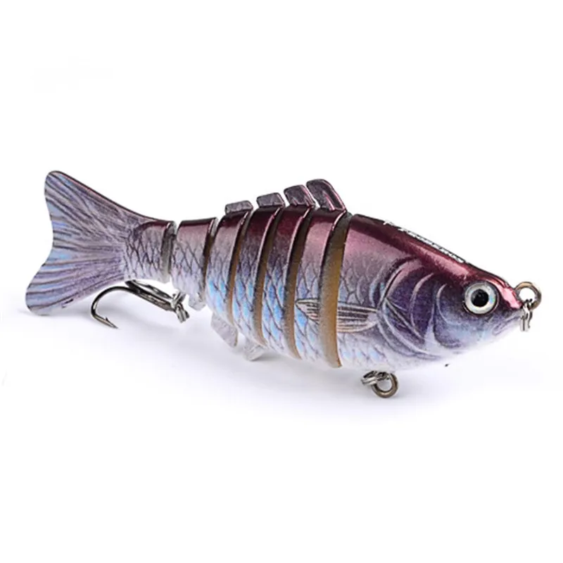 

1pcs/Winter fishing gear Bionic Multi-section Swim hard bait10cm/15.5g Artificial Wobbler Rotating Trolling pike carp crank lure