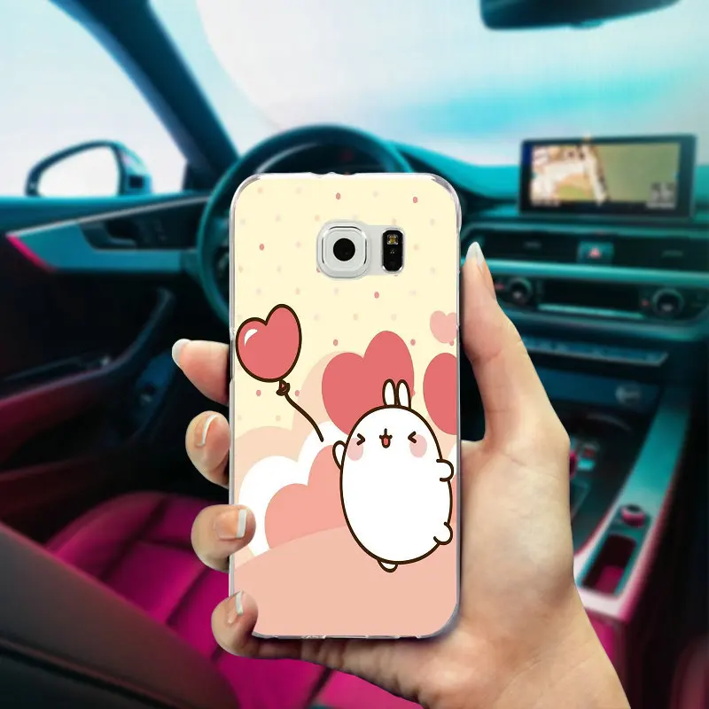 Милый мягкий чехол из ТПУ с изображением милого кролика кота животных для Samsung