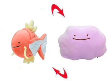 Magikarp 25cmplush Snorlax Metamon Ditto Бульбазавр, чармандер Squirtle Lapras Magikarp Dragonite Милая Двусторонняя Подушка Рождественский подарок - Цвет: Magikarp