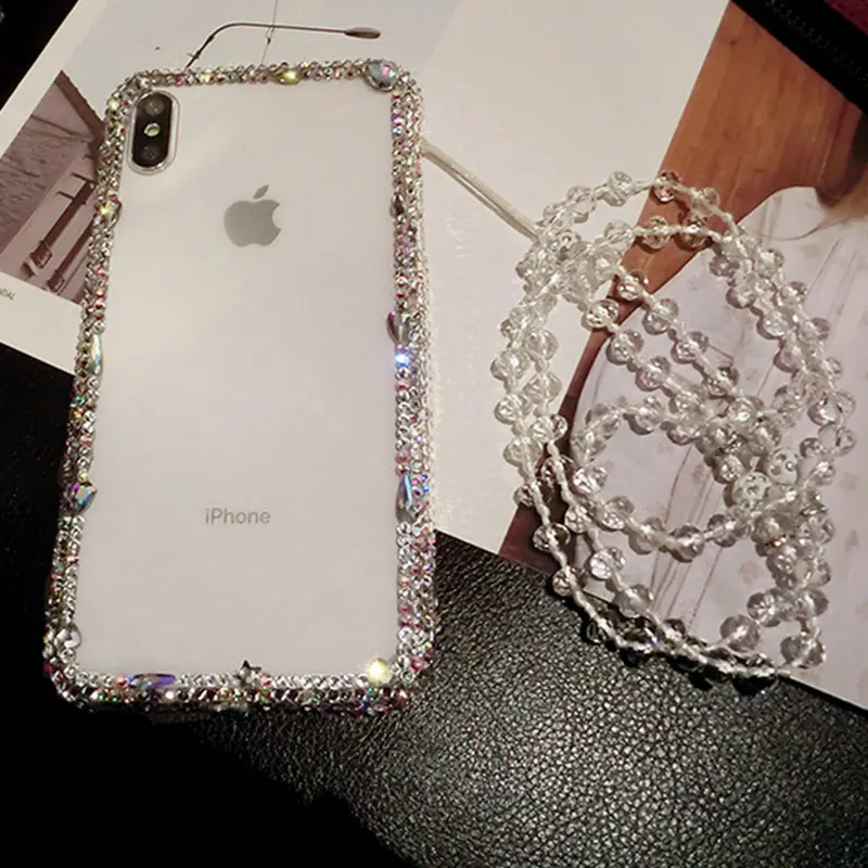 Чехол со стразами для iPhone 12 Mini 11 Pro Max 6S 7 8 Plus X XR XS MAX | Мобильные телефоны и