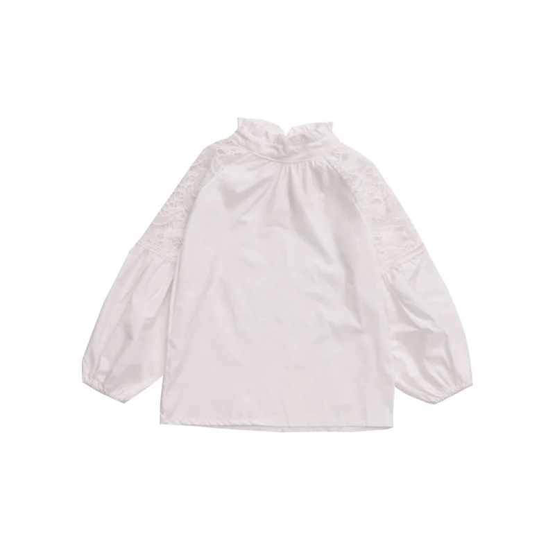 Новинка 2018 белые блузки для девочек рубашки подростков школьная форма Весенняя