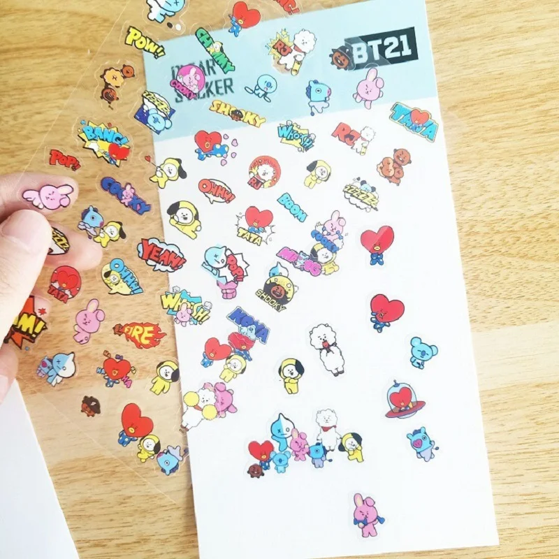hqbtsc bangtan boys groups cartoon new transparent stickers computer stickers mobile phone stickers book stickers free global shipping