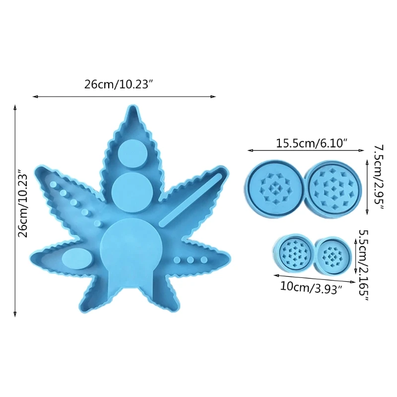 

Maple Leaf Tray Epoxy Resin Mold Spice Grinder Casting Silicone Mould DIY Crafts Jewelry Decorations Making Tools