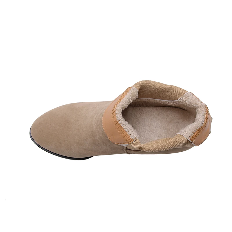 Женские ботинки челси на высоком каблуке с круглым носком | Обувь