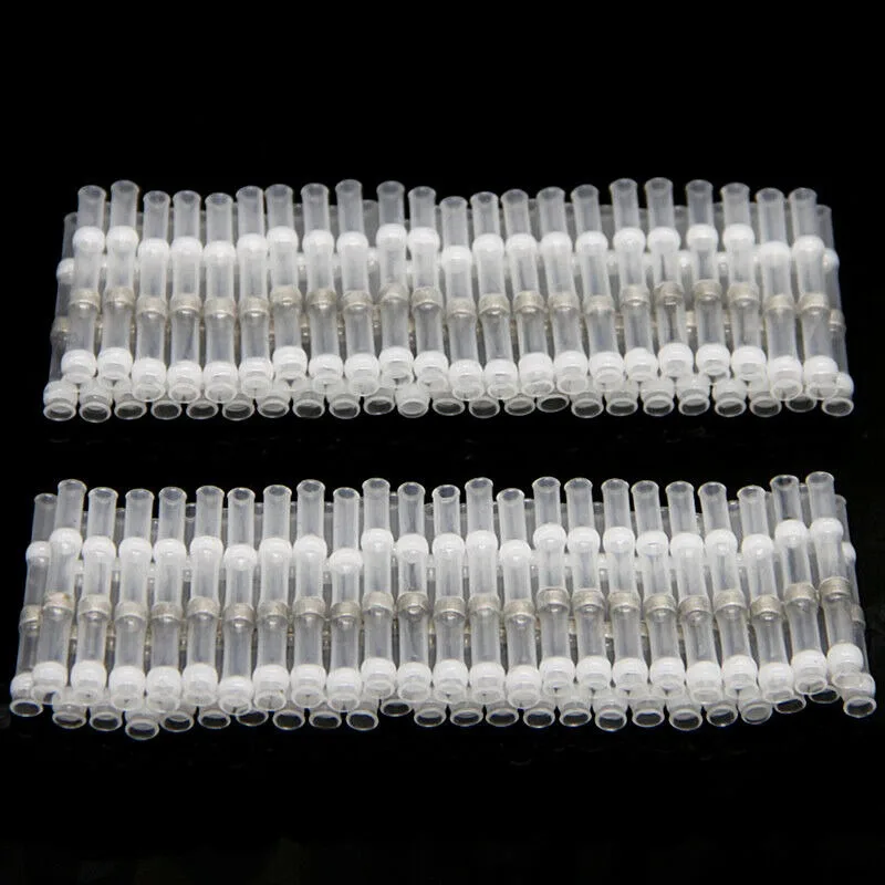 

100PCS Waterproof Solder Seal Sleeve Splice Terminals Heat Shrink Tubing Electrical Wire Butt Connectors Kit Assortment
