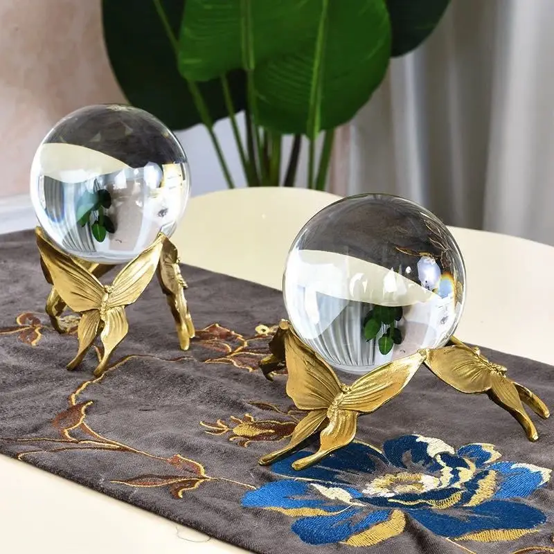 

European Butterfly Crystal Ball Ornaments American study decorations office TV cabinet light luxury soft decoration home living