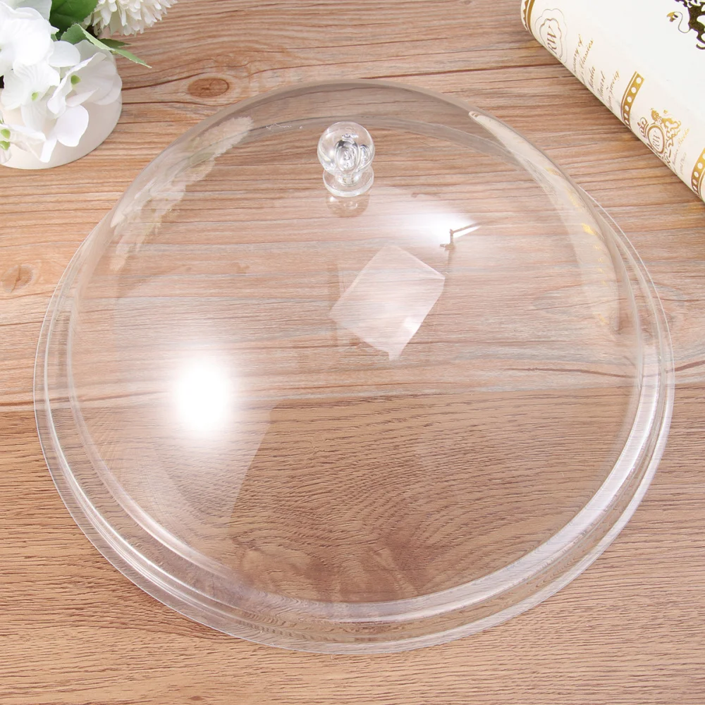 

1Pc Acrylic Round Food Cover Durable Food Tent Food Insulation Lid for Home Bread Dessert Dish Transparent (8-inch 21c