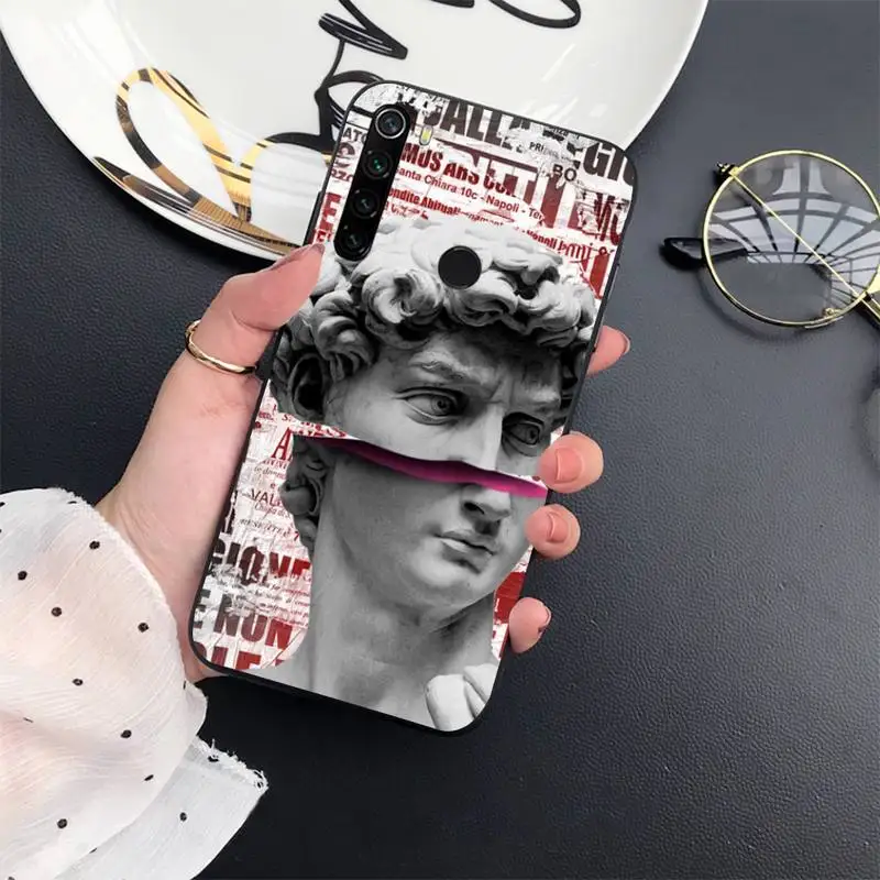 

David Medusa Art Plaster Phone Case For Xiaomi mi 9 9t 10 redmi 9 9a 8 8a note 10 9 9s 8 8t 7 pro max funda
