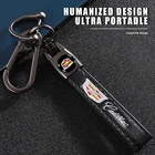 Металлический Кожаный Автомобильный брелок, брелок для ключей, подвеска с защитой от потери, аксессуары для Cadillac Escalade CTS ATS SRX STS XT5 XT4 XT6 XTS CT4 CT5