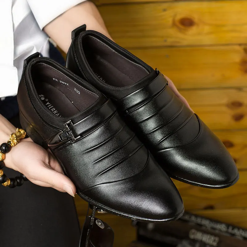 

Suit Shoes Men Italian Loafer Formal Leather Shoes For Men Coiffeur Office Shoes Men Elegant Sepatu Slip On Pria Buty Meskie