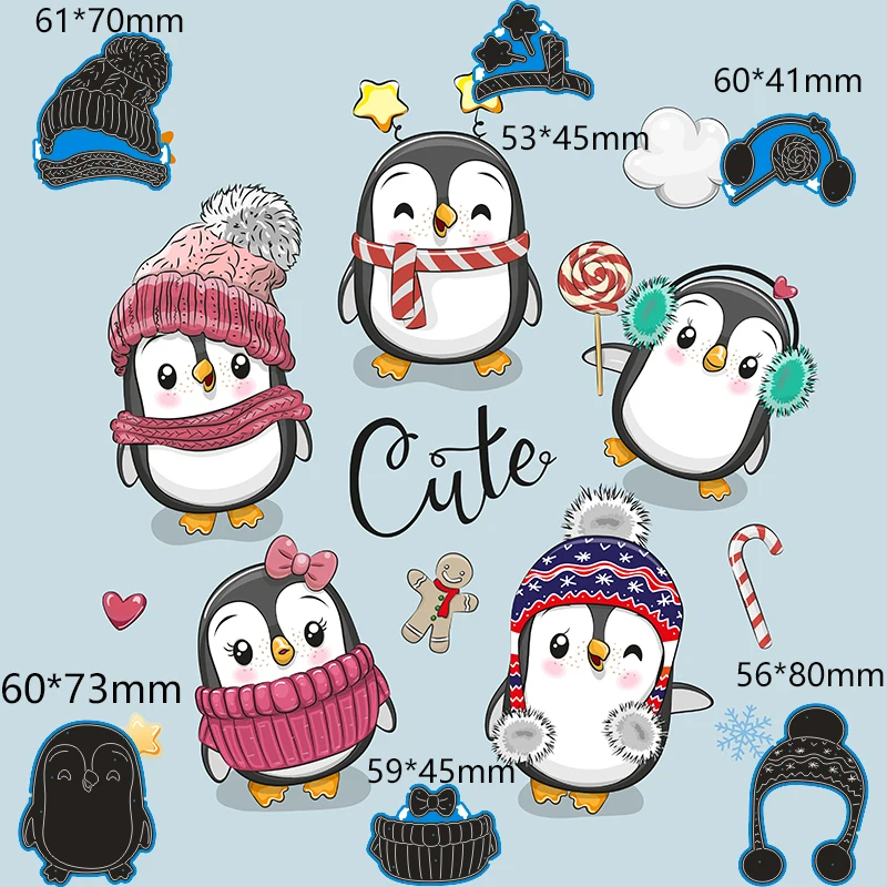 Металлические пресс формы &quotс рисунком милого пингвина новый для декора стен