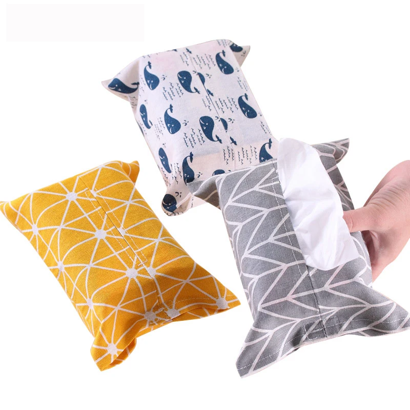 

1PCs Fabric Tissue Box Cartoon Animal Napkin Holder Pumping Napkin Cover Paper Boxes Kitchen Car Toilet Tissue Case Container