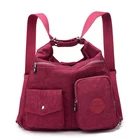Водонепроницаемая сумка, Женская нейлоновая сумка на плечо, Повседневная Женская дорожная сумка, многофункциональная задняя Сумка, несколько карманов, школьный цвет