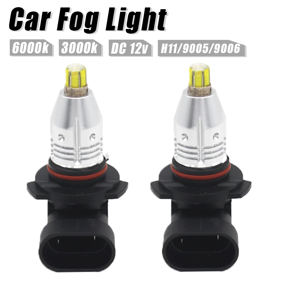 

2Pcs Hb3 Led 9005 Fog Light Bulb P13W Led 6000K 3000K 12V 360 Degree Pxs26W Led Canbus